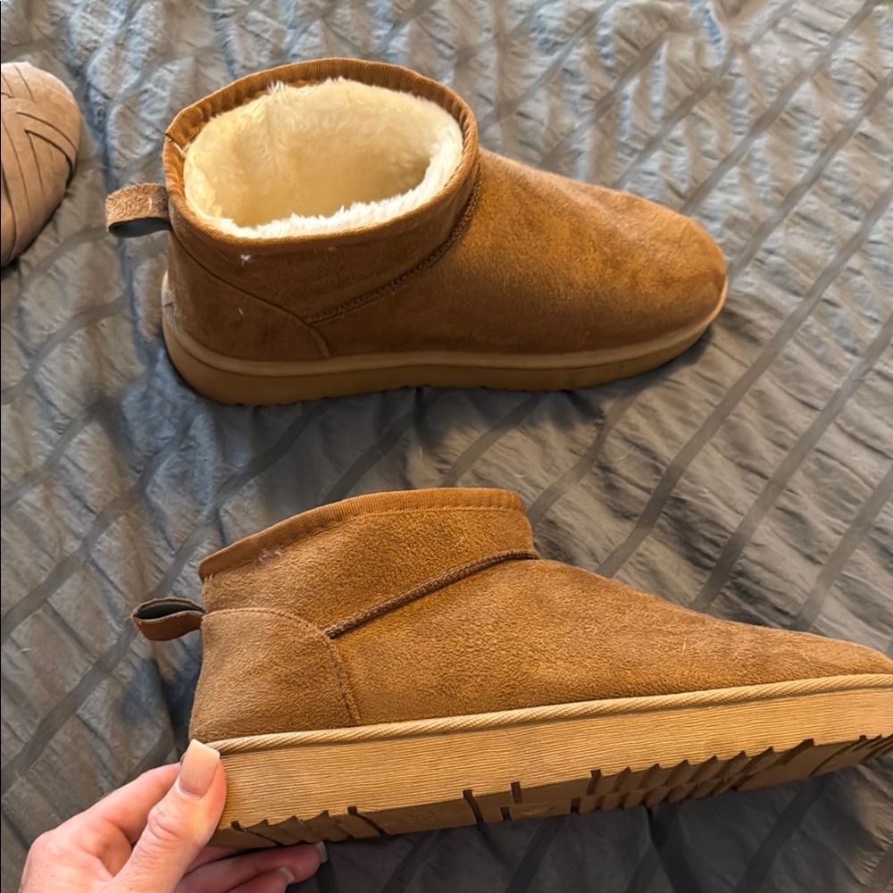 Cozy Brown Suede Ankle Boots